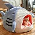 Plush Shark Pet Bed