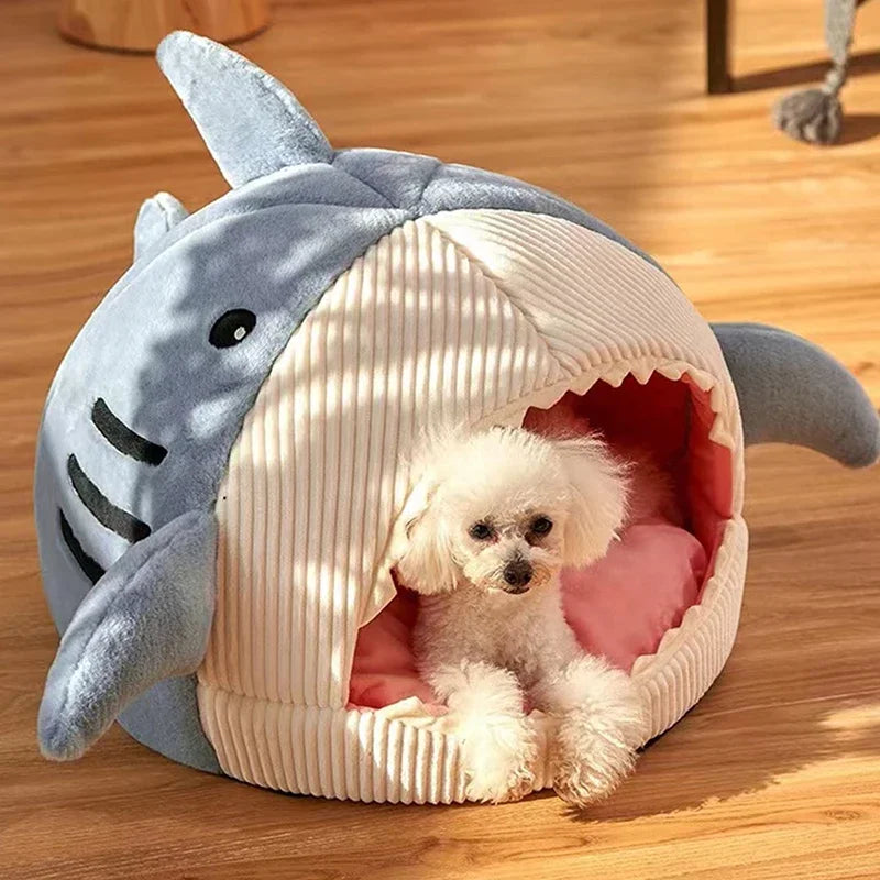 Plush Shark Pet Bed