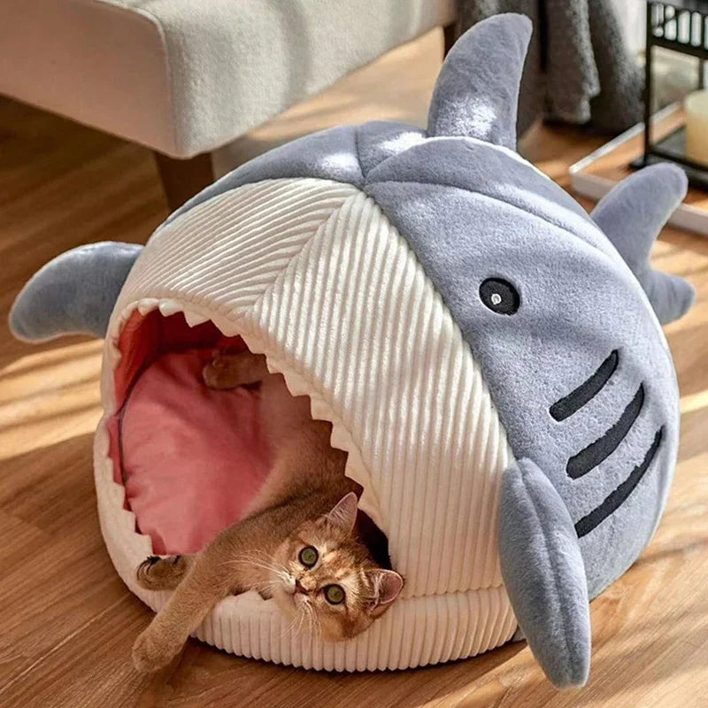 Plush Shark Pet Bed