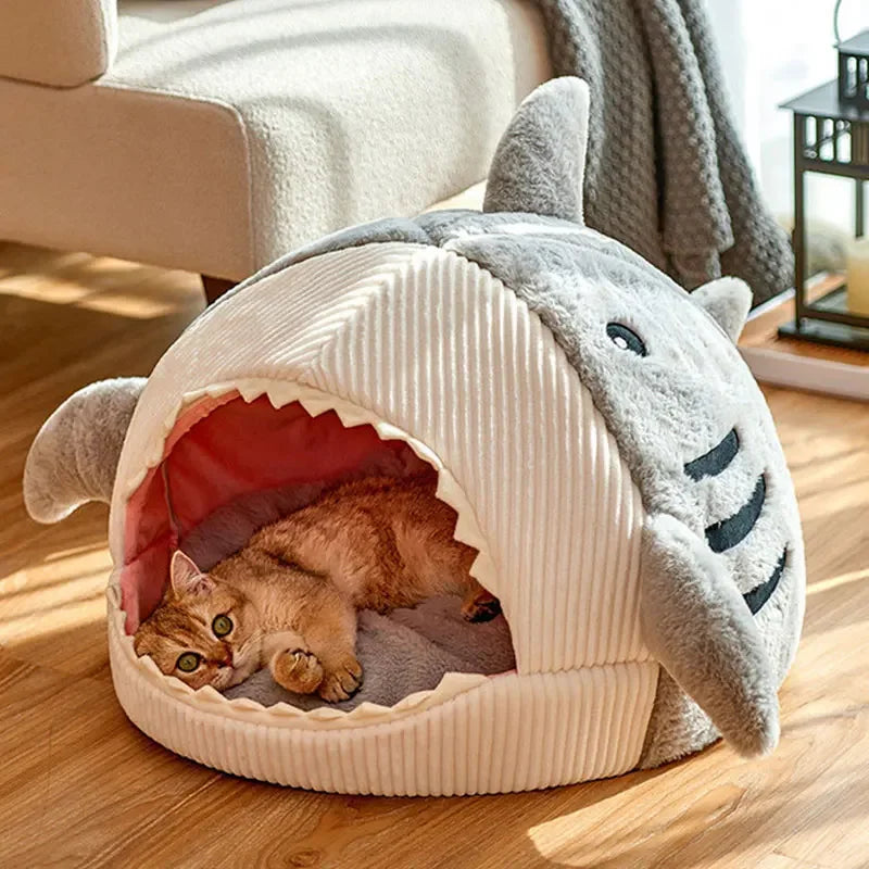 Plush Shark Pet Bed