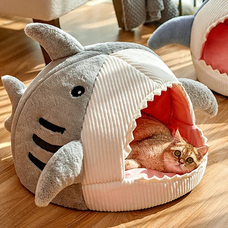 Plush Shark Pet Bed