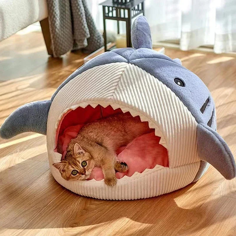 Plush Shark Pet Bed