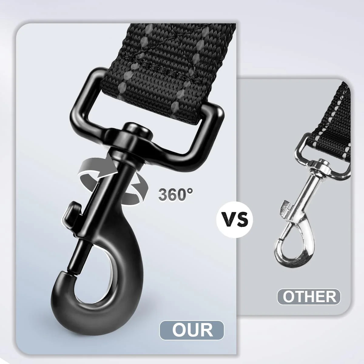 Short Heavy Duty Nylon Dog Leash