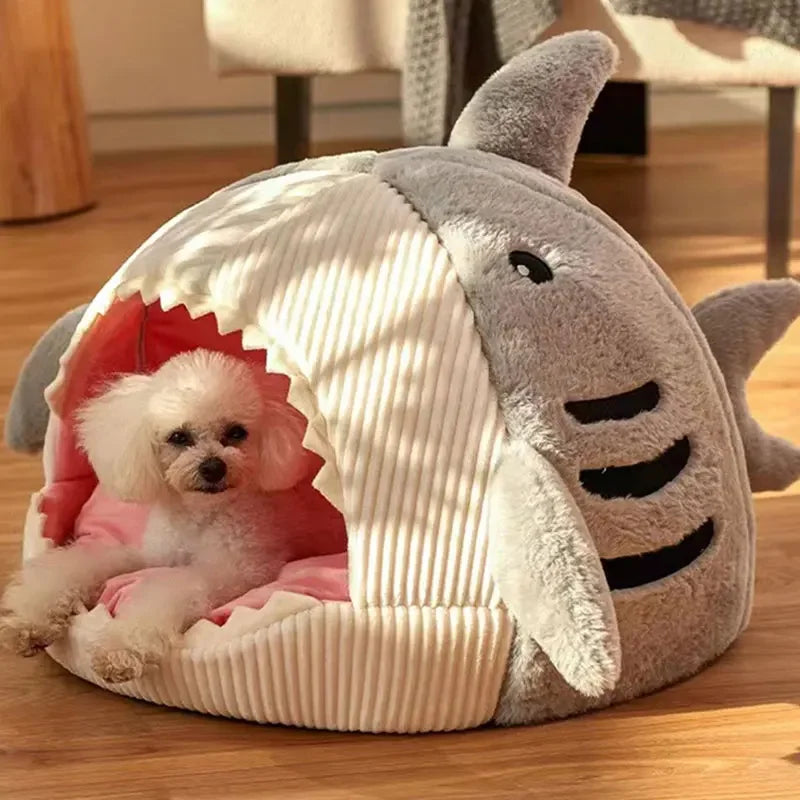 Plush Shark Pet Bed