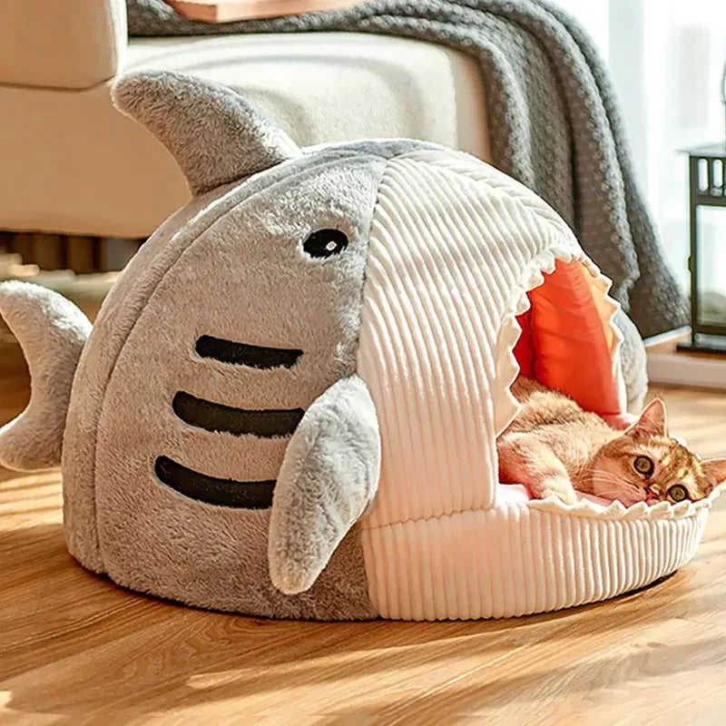 Plush Shark Pet Bed
